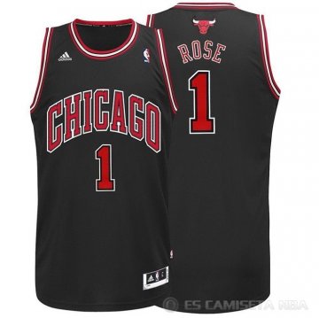 Camiseta Derrick Rose NO 1 Chicago Bulls Retro Negro