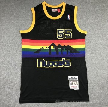 Camiseta Dikembe Mutombo NO 55 Denver Nuggets Retro Negro