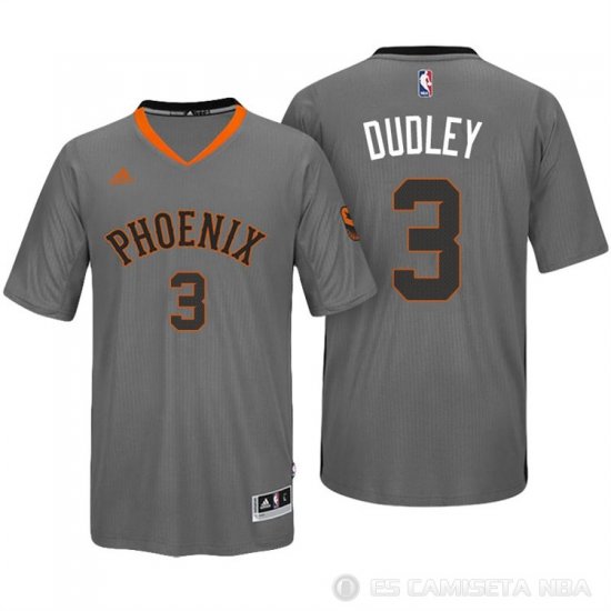 Camiseta Dudley #3 Phoenix Suns Manga Corta Gris - Haga un click en la imagen para cerrar