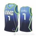 Camiseta Dwight Powell #7 Dallas Mavericks Ciudad Edition Azul