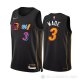 Camiseta Dwyane Wade NO 3 Miami Heat Ciudad 2021-22 Negro