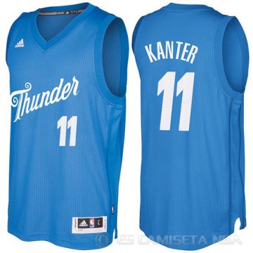 Camiseta Enes Kanter #11 Oklahoma City Thunder Navidad 2016 Azul