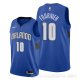 Camiseta Evan Fournier #10 Orlando Magic Statement Edition Azul