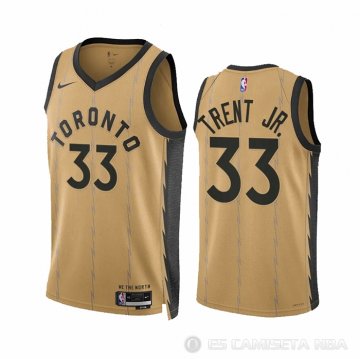 Camiseta Gary Trent JR. #33 Toronto Raptors Ciudad 2022-23 Negro