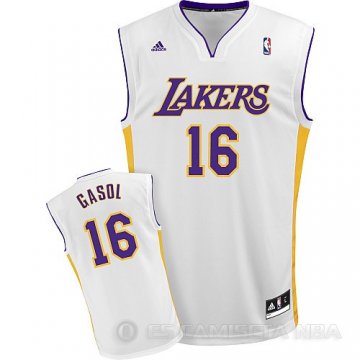 Camiseta Gasol #16 Los Angeles Lakers Blanco