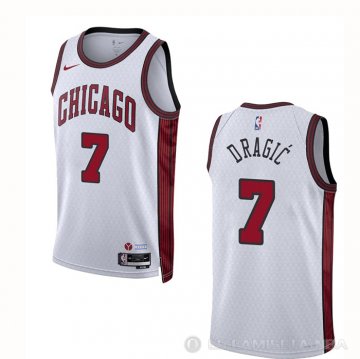 Camiseta Goran Dragic #7 Chicago Bulls Ciudad 2022-23 Blanco