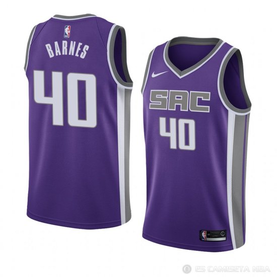 Camiseta Harrison Barnes #40 Sacramento Kings Icon 2018 Violeta - Haga un click en la imagen para cerrar
