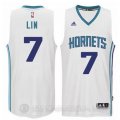 Camiseta Retro Lin #7 Charlotte Hornets Blanco