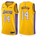 Camiseta Ingram #14 Los Angeles Lakers Autentico 2017-18 Amarillo