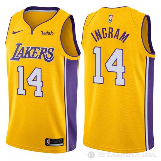 Camiseta Ingram #14 Los Angeles Lakers Autentico 2017-18 Amarillo - Haga un click en la imagen para cerrar