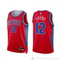 Camiseta Isaiah Livers NO 12 Detroit Pistons Ciudad 2021-22 Rojo