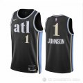 Camiseta Jalen Johnson #1 Atlanta Hawks Ciudad 2023-24 Negro