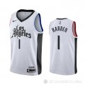 Camiseta James Harden #1 Los Angeles Clippers Ciudad 2019-20 Blanco
