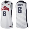 Camiseta James #6 USA 2012 Blanco