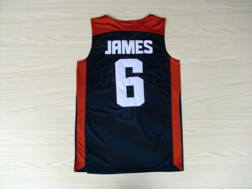 Camiseta James #6 USA 2012 Negro