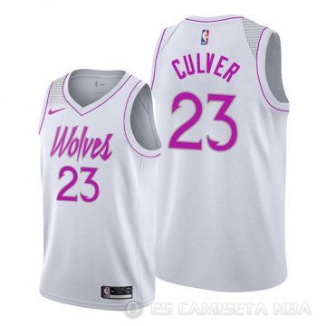 Camiseta Jarrett Culver #23 Minnesota Timberwolves Earned 2019-20 Blanco