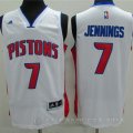 Camiseta Jennings Pistons #7 Detroit Pistons Blanco