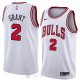 Camiseta Jerian Grant #2 Chicago Bulls Association 2018 Blanco