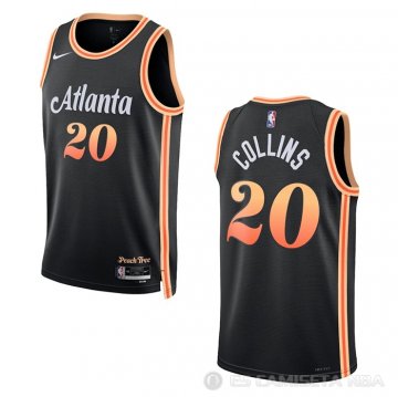 Camiseta John Collins #20 Atlanta Hawks Ciudad 2022-23 Negro