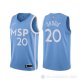 Camiseta Josh Okogie #20 Minnesota Timberwolves Ciudad 2019-20 Azul