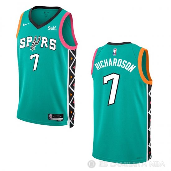 Camiseta Josh Richardson #7 San Antonio Spurs Ciudad 2022-23 Verde - Haga un click en la imagen para cerrar