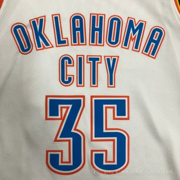Camiseta Kevin Durant NO 35 Oklahoma City Thunder Association Blanco