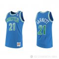 Camiseta Kevin Garnett NO 21 Minnesota Timberwolves Hardwood Classics Throwback Azul