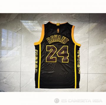 Camiseta Kobe Bryant NO 24 Los Angeles Lakers Retired Negro