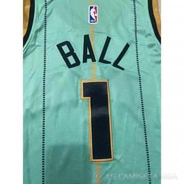 Camiseta LaMelo Ball #1 Charlotte Hornets Nino Ciudad 2020-21 Verde
