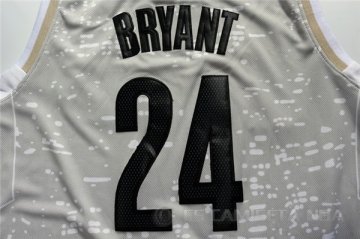 Camiseta Lakers Bryant #24 Luces de la ciudad Gris