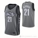 Camiseta Lamarcus Aldridge NO 21 Brooklyn Nets Statement 2021 Gris