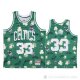 Camiseta Larry Bird #33 Boston Celtics Hardwood Classics Tear Up Pack Verde