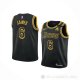 Camiseta LeBron James #6 Los Angeles Lakers Nino Mamba 2021-22 Negro