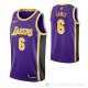 Camiseta LeBron James NO 6 Los Angeles Lakers Statement 2021-22 Violeta