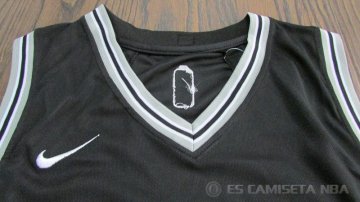 Camiseta Leonard #2 San Antonio Spurs Autentico Nino 2017-18 Negro