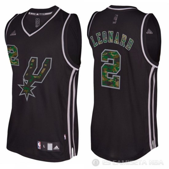 Camiseta Leonard #2 San Antonio Spurs Camuflaje Moda - Haga un click en la imagen para cerrar