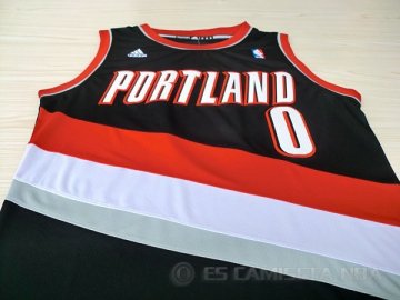 Camiseta Lillard #0 Portland Trail Blazers Negro