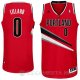 Camiseta Lillard #0 Portland Trail Blazers Rojo