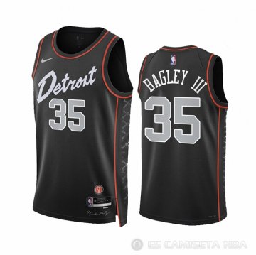 Camiseta Marvin Bagley III #35 Detroit Pistons Ciudad 2023-24 Negro