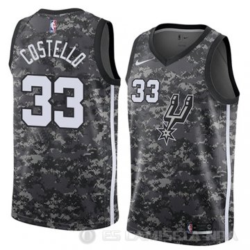 Camiseta Matt Costello #33 San Antonio Spurs Ciudad 2018 Gris