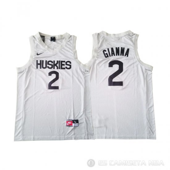 Camiseta Memorial Gianna #2 College Huskies Blanco - Haga un click en la imagen para cerrar