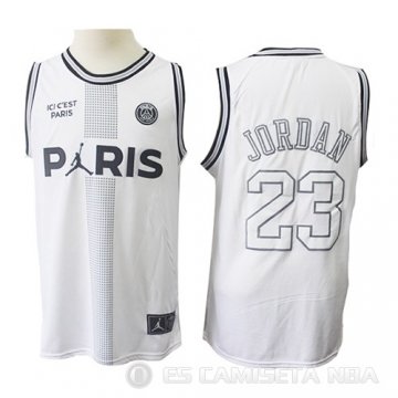 Camiseta Michael Jordan #23 AJ x PSG Blanco