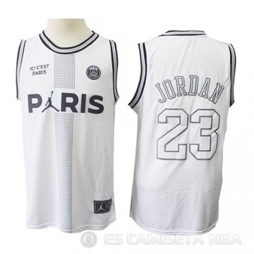 Camiseta Michael Jordan #23 AJ x PSG Blanco