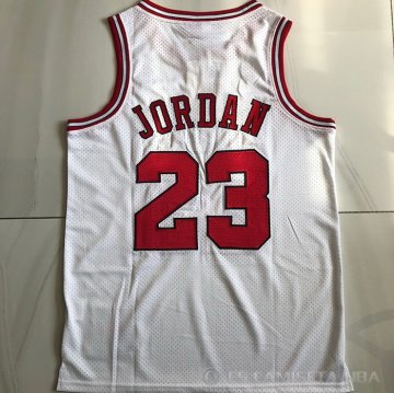 Camiseta Michael Jordan NO 23 Chicago Bulls Mitchell & Ness 1995-96 Blanco