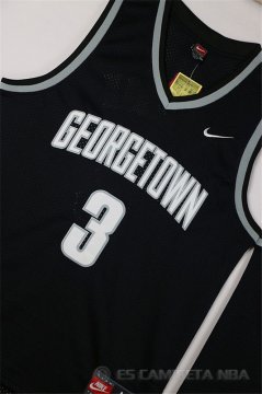 Camiseta Georgetown Iverson #3 NCAA Negro