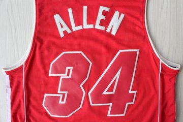 Camiseta Allen #34 Heats 2012 Navidad Rojo