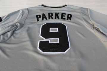 Camiseta Parker #9 Spurs 2013 Navidad Gris