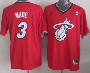 Camiseta Wade #3 Heats 2013 Navidad Rojo