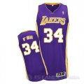 Camiseta O neal #34 Los Angeles Lakers Purpura Rev30