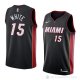 Camiseta Okaro White #15 Miami Heat Icon 2018 Negro